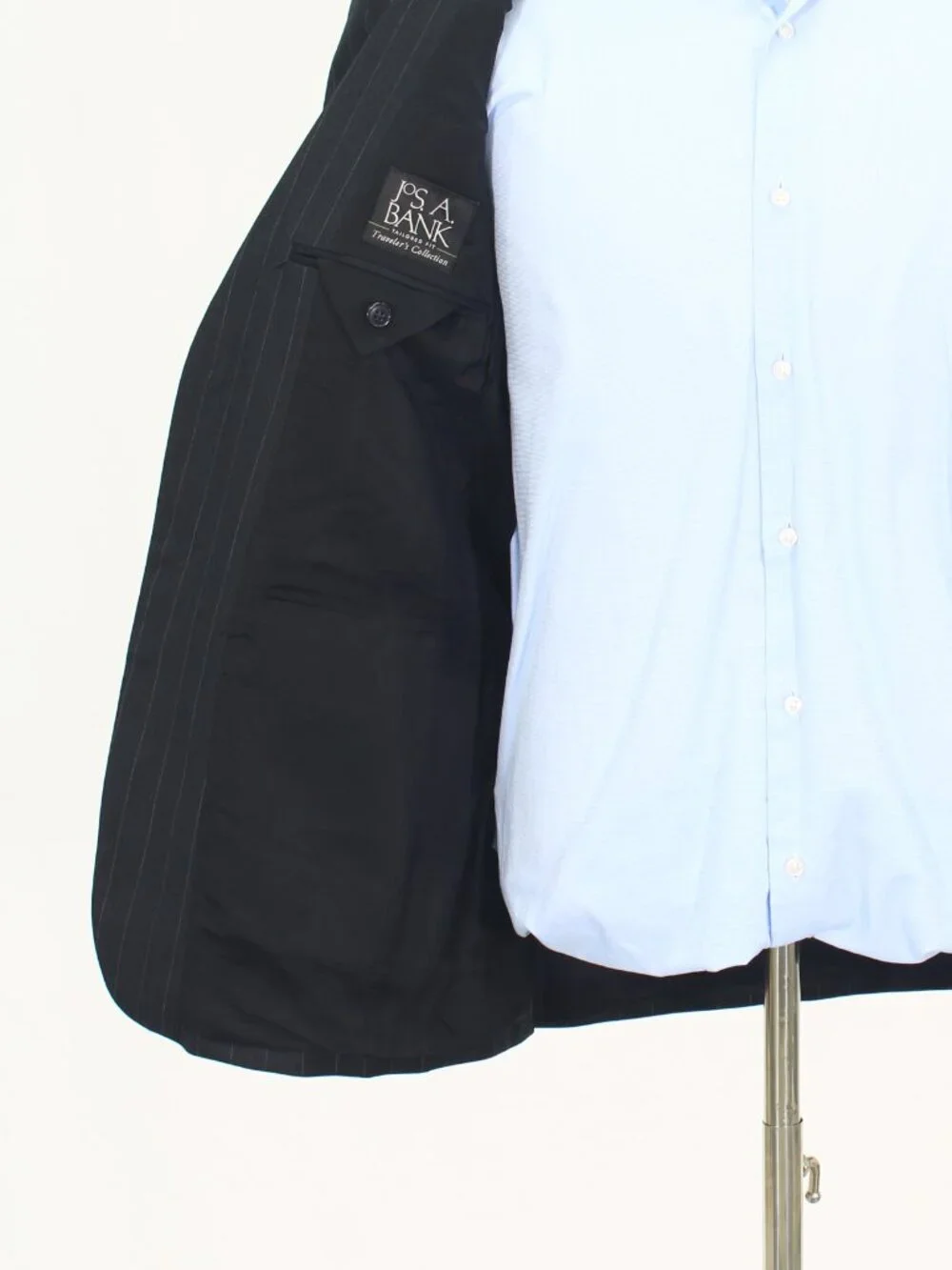 Jos. A. Bank 36R 30x31 Gray Full Suit 2-Button Stripe R934